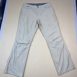 Kuhl Kuhldry Stretch Hiking Pants Womens 14 Regular W34 L31 Tan Khaki Outdoor